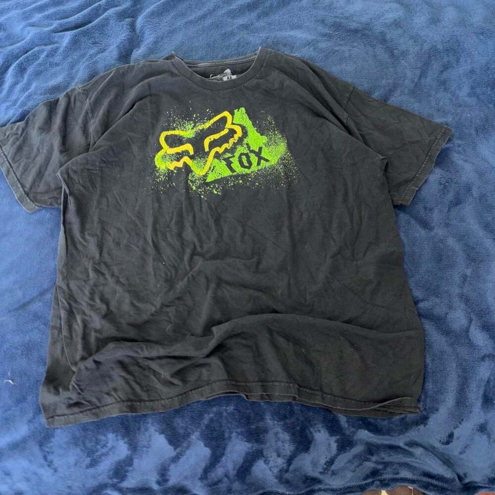 Fox Racing Neon Green Logo Graphic T-Shirt